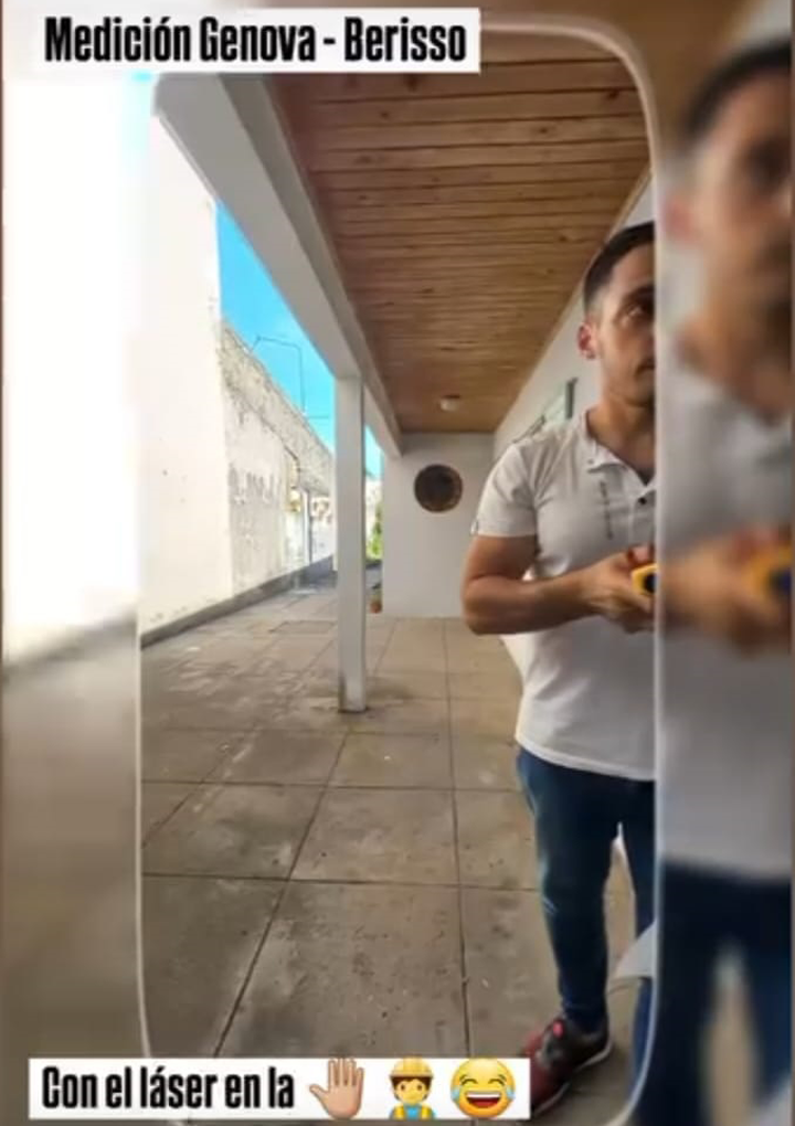 Medición con láser en vivienda